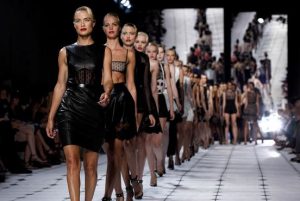 models walking on the runway in New York