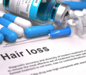 Hair loss medical concept