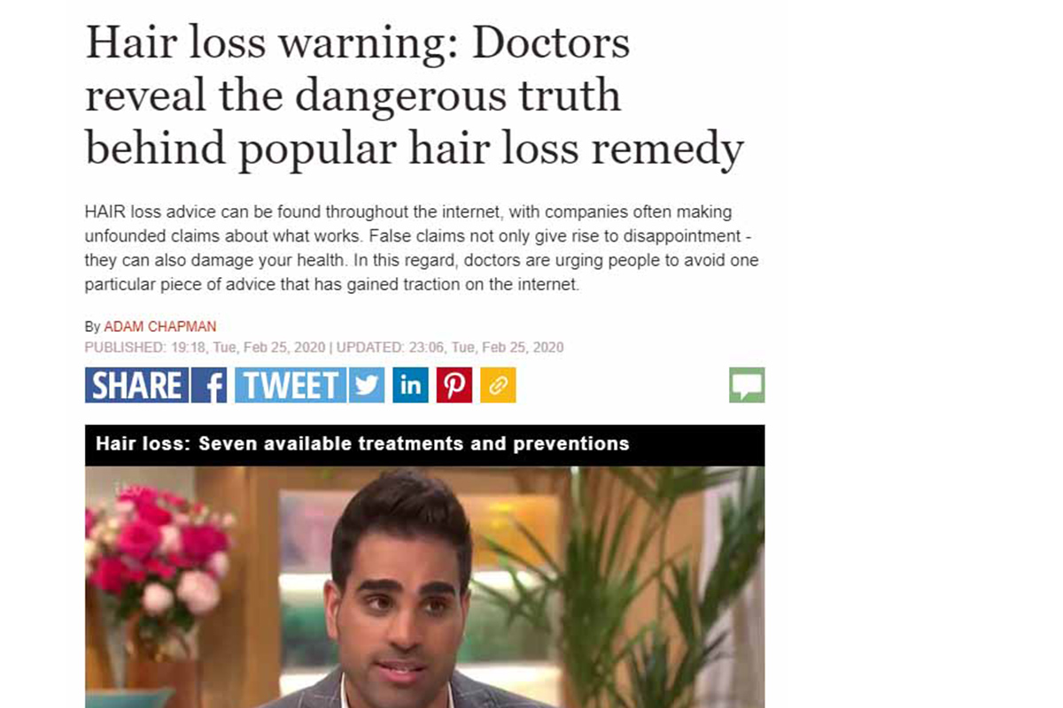 Hair loss warning: Doctors reveal the dangerous truth behind popular hair loss remedy