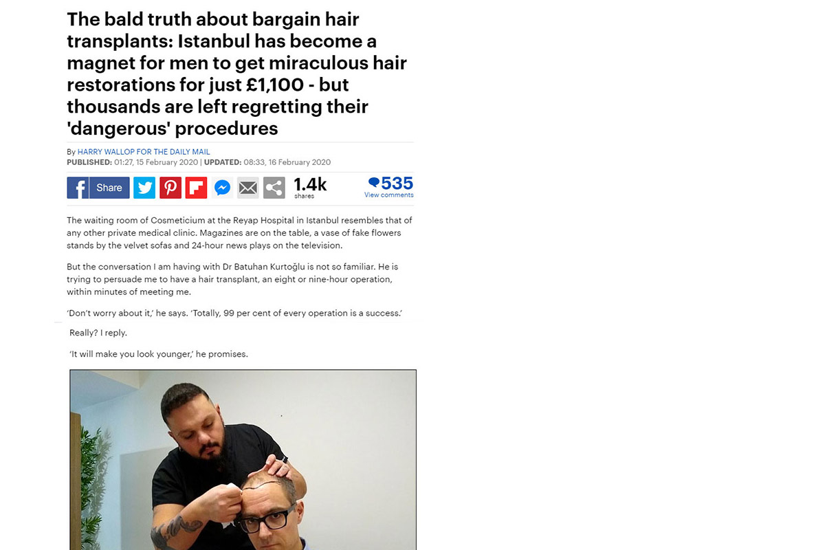 The bald truth about bargain hair transplants: Istanbul