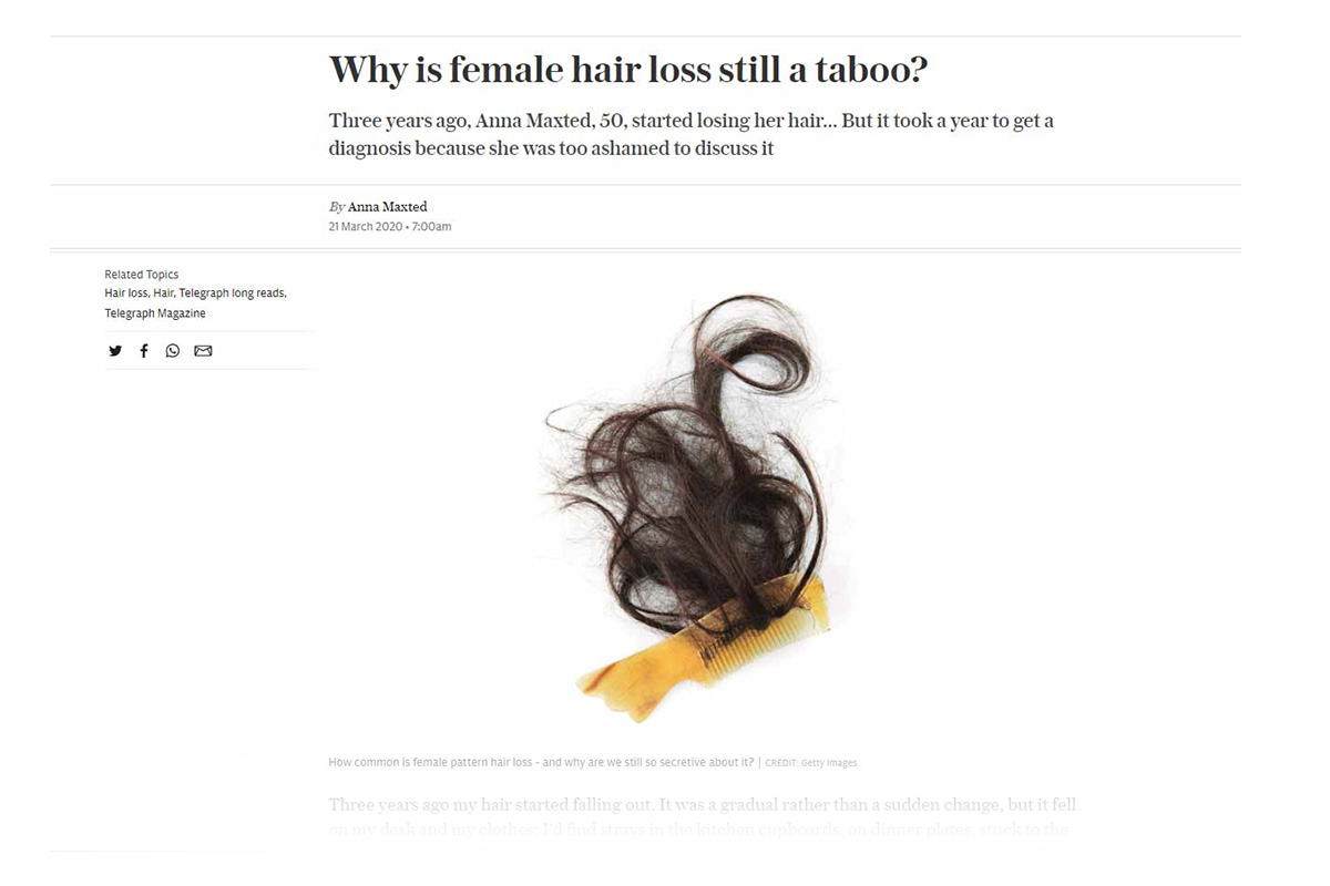 Why is female hair loss still a taboo?