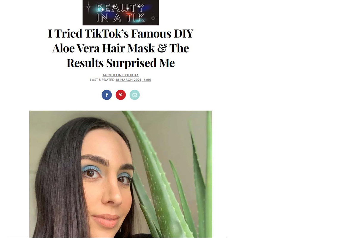 I Tried TikTok’s Famous DIY Aloe Vera Hair Mask & The Results Surprised Me
