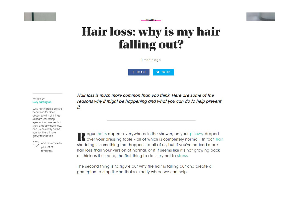 Hair loss: why is my hair falling out?