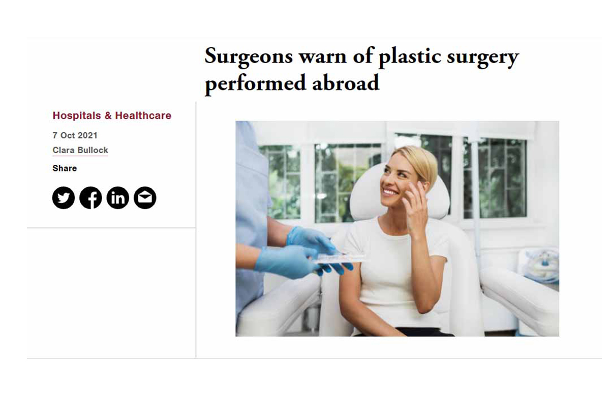 Surgeons Warn of Plastic Surgery Performed Abroad