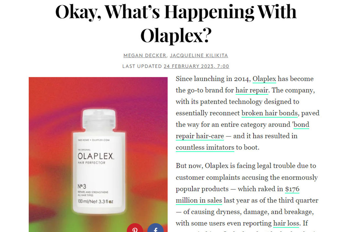 Okay, What’s Happening With Olaplex?