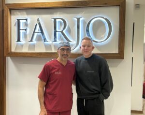 Colson Smith showing off hair transplant results seven months after surgery