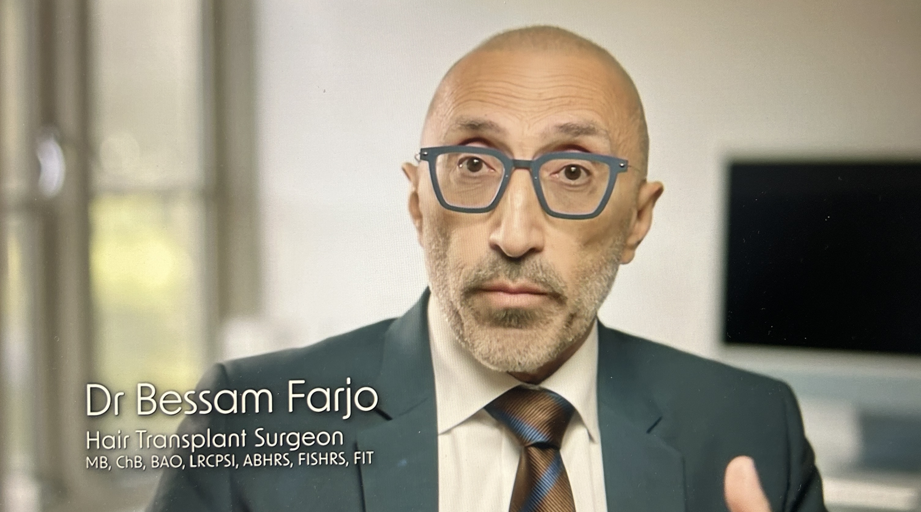 Dr Bessam Farjo on Channel 4's Love My Face Programme, presented by Jono Lancaster. 